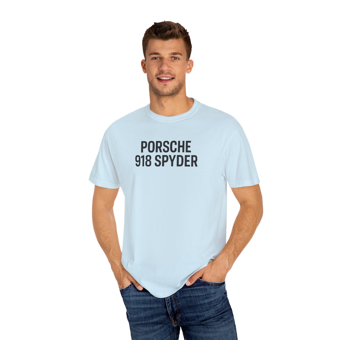 Porsche 918 Spyder T-shirt | Unisex Garment-Dyed Tee | Gift for Car Lovers, Racing Enthusiasts, Automotive Apparel, Birthday Gift